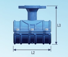 Inlaatring voor PVC/PE met flensuitlaat