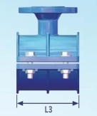 Inlaatring voor nodulair gietijzeren buizen met flensuitlaat