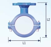 Inlaatring voor nodulair gietijzeren buizen met flensuitlaat