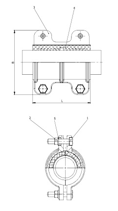 Hegawa ductielijzer reparatieklemmen DN15-DN300